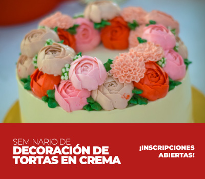 SEMINARIO DECORACIÓN DE TORTAS CON CREMA