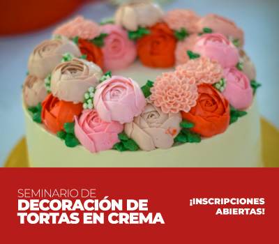 SEMINARIO DECORACIÓN DE TORTAS CON CREMA